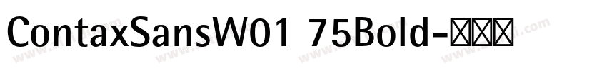 ContaxSansW01 75Bold字体转换